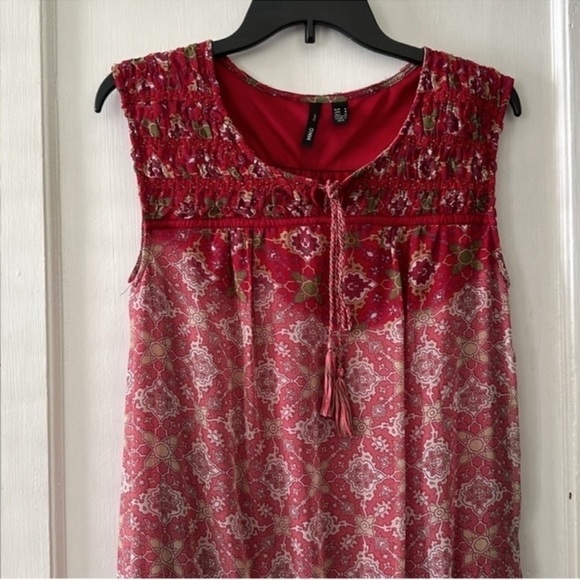 MNG Mango Suit Sleeveless Boho Geometric Embellished Dress - Picture 5 of 8